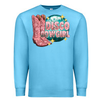 Ocean Blue western disco cowgirl Premium Sweatshirt - texasbilliewilder