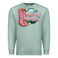 Seafoam western disco cowgirl Premium Sweatshirt - texasbilliewilder