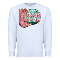 White western disco cowgirl Premium Sweatshirt - texasbilliewilder