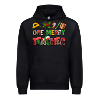 Black one merry teacher Urban Hoodie - AdoDesignShop