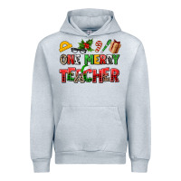 Heather Grey one merry teacher Urban Hoodie - AdoDesignShop