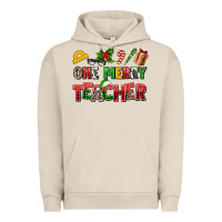 Pigment French Oak one merry teacher Urban Hoodie - AdoDesignShop