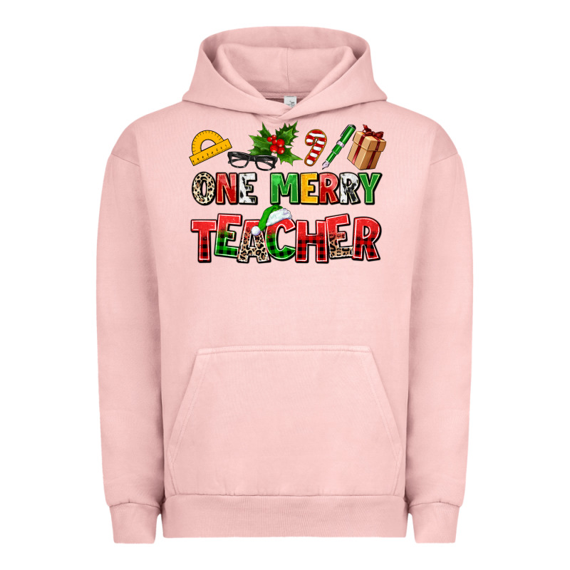 One Merry Teacher Urban Hoodie by AdoDesignShop | Teevron