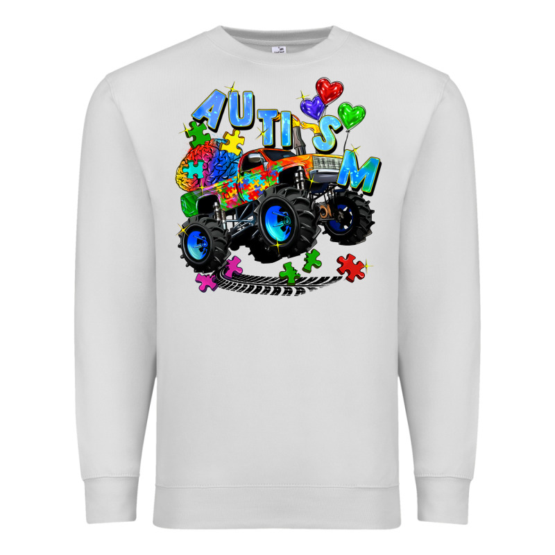 Monster Truck Autism Premium Sweatshirt by Zillion Design Studio | Teevron