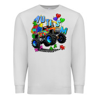 Dove Grey monster truck autism Premium Sweatshirt - Zillion Design Studio