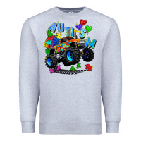 Heather Grey monster truck autism Premium Sweatshirt - Zillion Design Studio