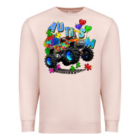 Pale Pink monster truck autism Premium Sweatshirt - Zillion Design Studio