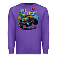 Purple monster truck autism Premium Sweatshirt - Zillion Design Studio