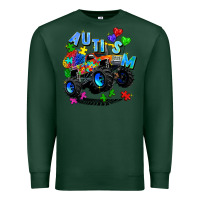 Sports Green monster truck autism Premium Sweatshirt - Zillion Design Studio