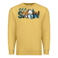 Antique Gold Let It Snow Snowman Premium Sweatshirt - RanaPortraitStore