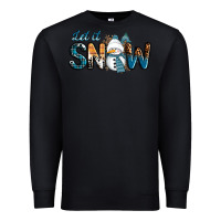 Black Let It Snow Snowman Premium Sweatshirt - RanaPortraitStore