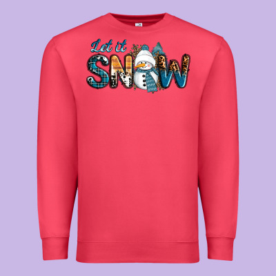 Premium Sweatshirt Let It Snow Snowman