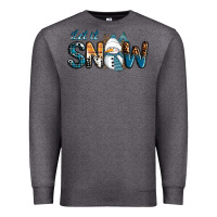 Charcoal Heather Let It Snow Snowman Premium Sweatshirt - RanaPortraitStore