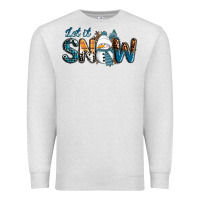 Oatmeal Heather Let It Snow Snowman Premium Sweatshirt - RanaPortraitStore