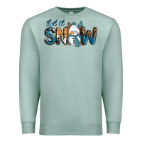 Seafoam Let It Snow Snowman Premium Sweatshirt - RanaPortraitStore