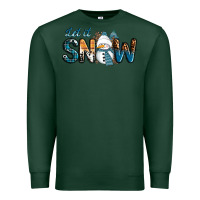 Sports Green Let It Snow Snowman Premium Sweatshirt - RanaPortraitStore