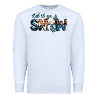 White Let It Snow Snowman Premium Sweatshirt - RanaPortraitStore
