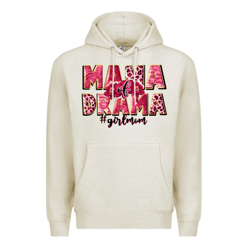Mama Of Drama Girl Mom Premium Hoodie by JahusDesignShop | Teevron