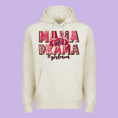 Mama Of Drama Girl Mom Premium Hoodie Designed By Jahusdesignshop