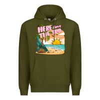 Army Green here comes the sun Premium Hoodie - JahusDesignShop