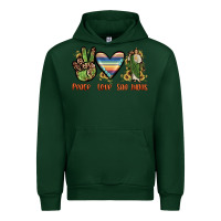 Forest Green peace love san judas Urban Hoodie - JahusDesignShop