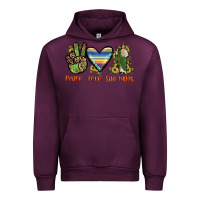 Mauve Wine peace love san judas Urban Hoodie - JahusDesignShop