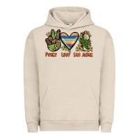 Pigment French Oak peace love san judas Urban Hoodie - JahusDesignShop