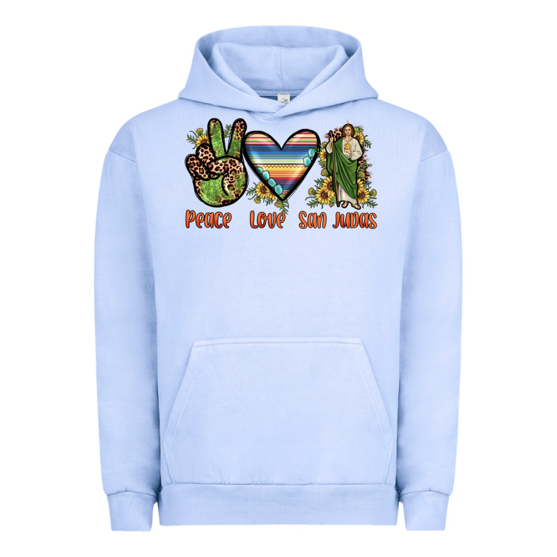 Peace Love San Judas Urban Hoodie by JahusDesignShop | Teevron