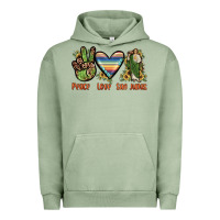 Pigment Oil Green peace love san judas Urban Hoodie - JahusDesignShop