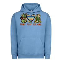 Pigment Pebble Blue peace love san judas Urban Hoodie - JahusDesignShop