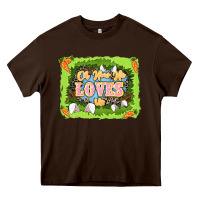 Chocolate Brown Oh how he loves us Easter Day Heavy Core Tee - LillyAllenDesigns