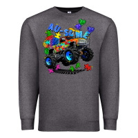Charcoal Heather monster truck au some Premium Sweatshirt - Zillion Design Studio