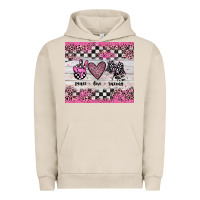 Pigment French Oak peace love racing Urban Hoodie - JahusDesignShop