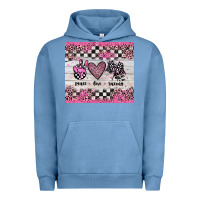 Pigment Pebble Blue peace love racing Urban Hoodie - JahusDesignShop