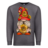 Charcoal Heather western gnome with sunflowers Premium Sweatshirt - texasbilliewilder