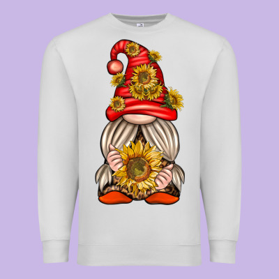 Premium Sweatshirt western gnome with sunflowers
