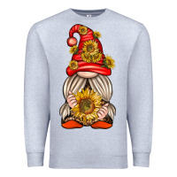 Heather Grey western gnome with sunflowers Premium Sweatshirt - texasbilliewilder