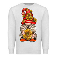 Oatmeal Heather western gnome with sunflowers Premium Sweatshirt - texasbilliewilder