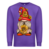 Purple western gnome with sunflowers Premium Sweatshirt - texasbilliewilder