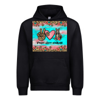 Black peace love pitbull Urban Hoodie - JahusDesignShop