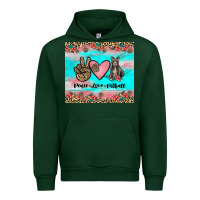 Forest Green peace love pitbull Urban Hoodie - JahusDesignShop