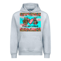 Heather Grey peace love pitbull Urban Hoodie - JahusDesignShop