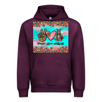 Mauve Wine peace love pitbull Urban Hoodie - JahusDesignShop