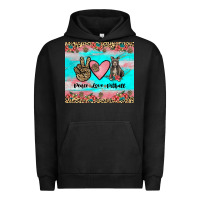 Pigment Black peace love pitbull Urban Hoodie - JahusDesignShop