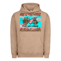 Pigment Burro peace love pitbull Urban Hoodie - JahusDesignShop