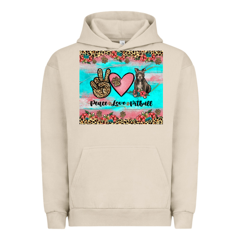 Peace Love Pitbull Urban Hoodie by JahusDesignShop | Teevron