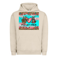 Pigment French Oak peace love pitbull Urban Hoodie - JahusDesignShop