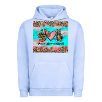 Pigment Grape Ice peace love pitbull Urban Hoodie - JahusDesignShop