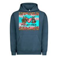 Pigment Midnight Navy peace love pitbull Urban Hoodie - JahusDesignShop