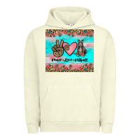 Pigment Pistachio peace love pitbull Urban Hoodie - JahusDesignShop